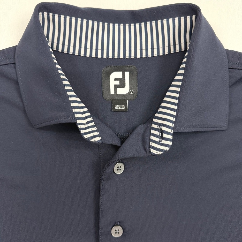 FootJoy Polo Shirt Mens Large L Navy Blue Lochmoor Club Centennial FJ Preppy